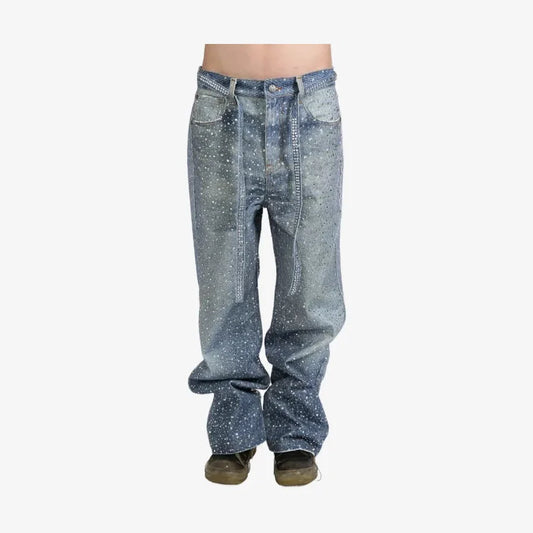 Black Icon Rhinestone Jean Denim