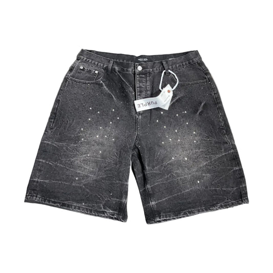 Purple jeans short bling 16