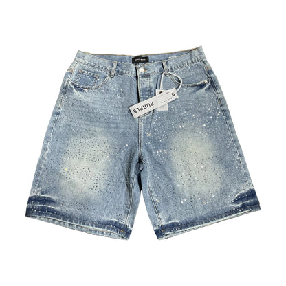 Purple jeans short bling 17