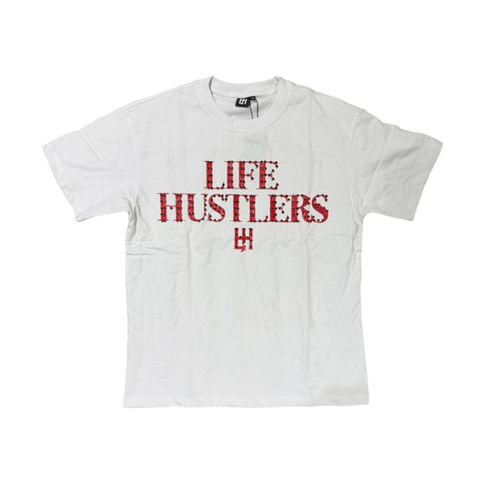 Life Hustlers “BASIC TEE ” White and Red