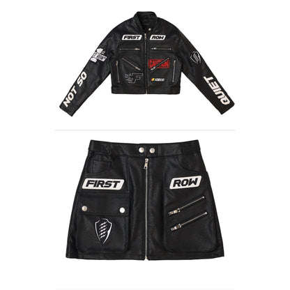 First Row CAUTION NOT SO QUIET RACING JACKET AND SKIRT SET