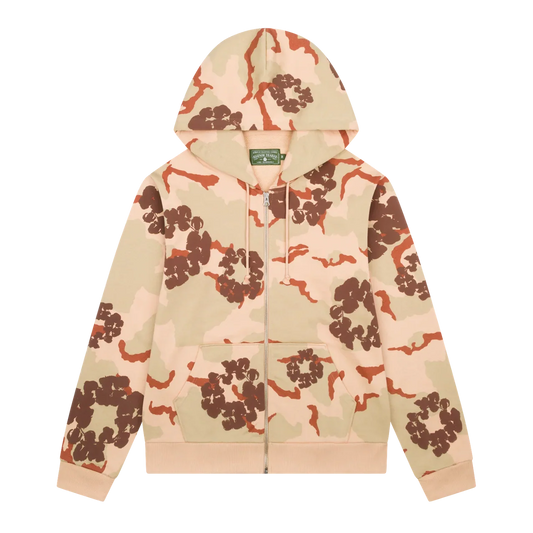 Denim Tears Wreath Zip Hoodie 'Tan Camo'