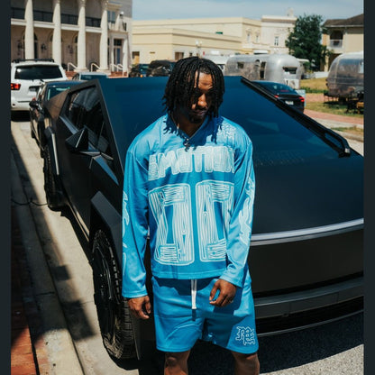 OVERSIZE Blue 'Lightning' Long Sleeve (OVERSIZE Blue 'Lightning' Long Sleeve)