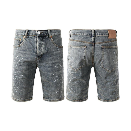Purple jeans short Bling 09