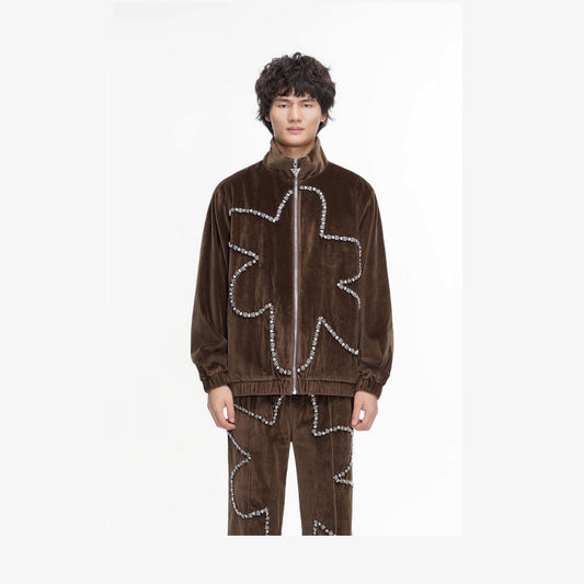 VALABASAS Brown Diamond Jacket