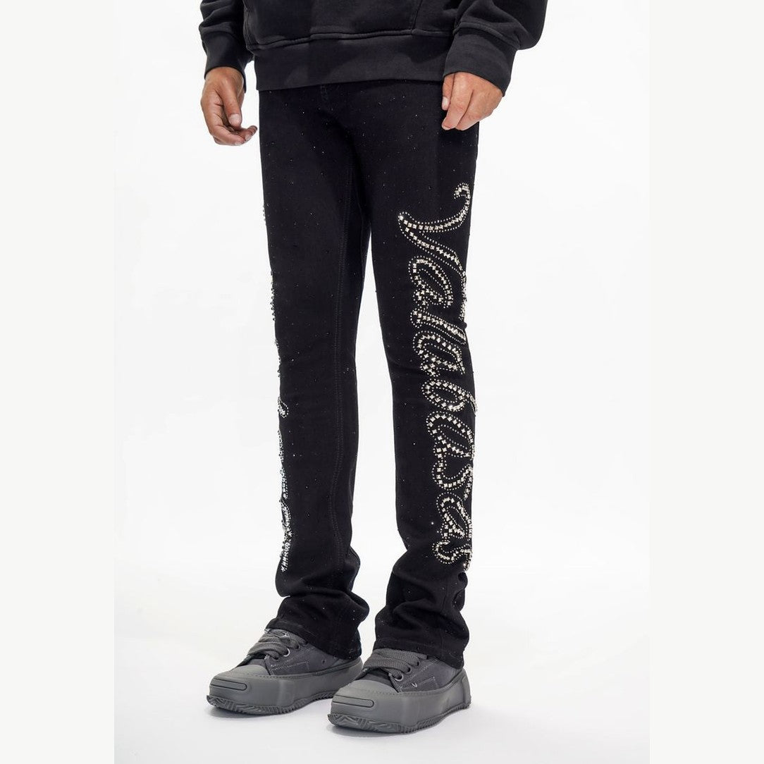 VALABASAS Black Jeans Lattice