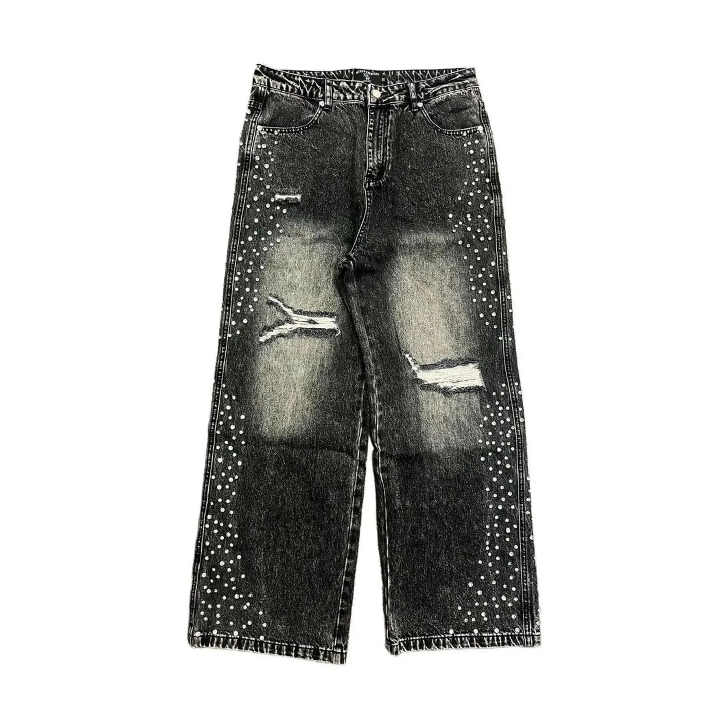 Mixed Emotion "Grey Stone" Baggy Jeans