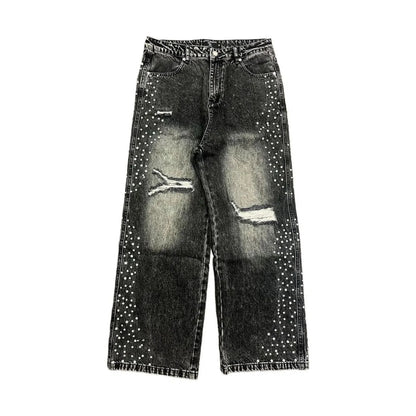 Mixed Emotion "Grey Stone" Baggy Jeans