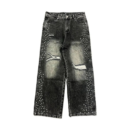 Mixed Emotion "Grey Stone" Baggy Jeans