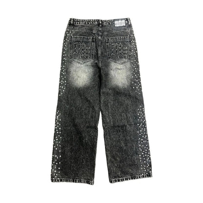 Mixed Emotion "Grey Stone" Baggy Jeans