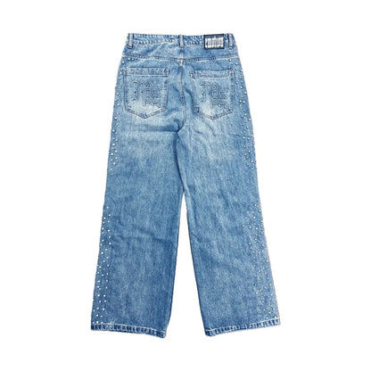 Mixed Emotion "Blue Stone" Baggy Jeans