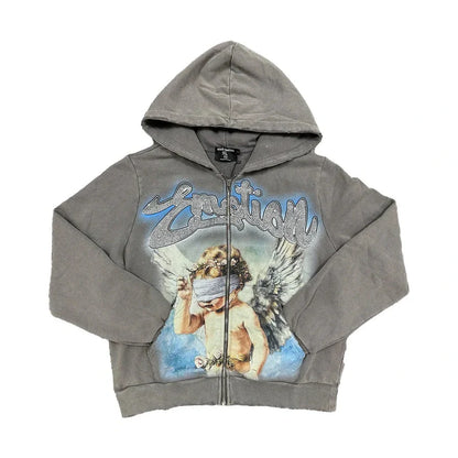 Grey “Rhinestone” Hoodie