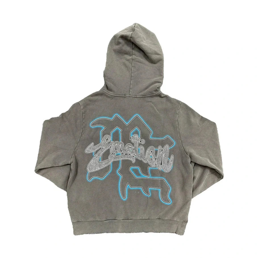 Grey “Rhinestone” Hoodie
