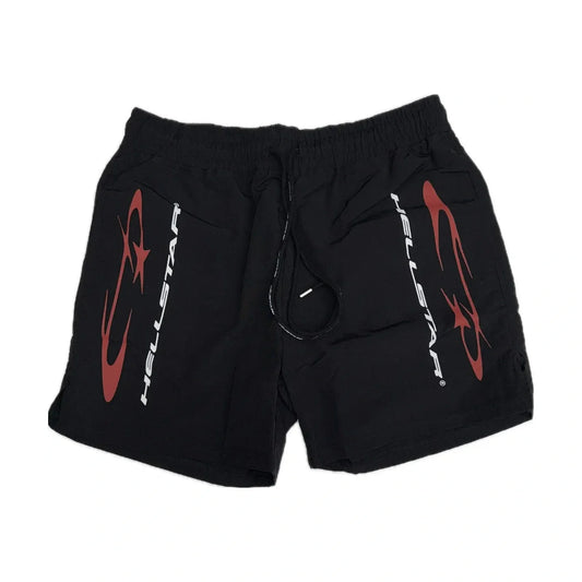 Hellstar Shorts Logo | Black / Red
