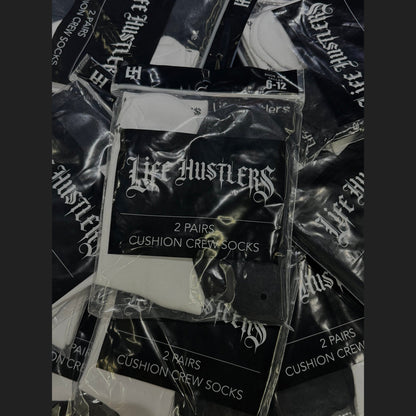 Life Hustlers “Essential Socks” Socks 2 PAIRS ONE WHITE ONE BLACK