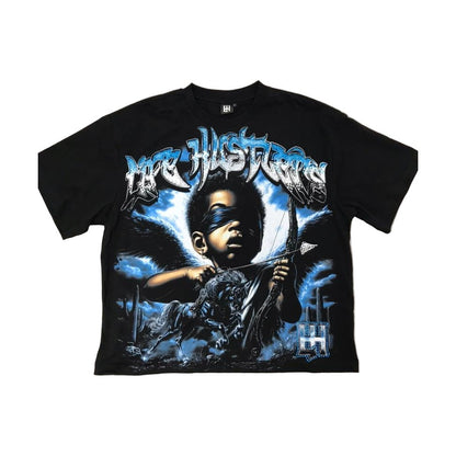 Life Hustlers “Warrior Girl” Black tee