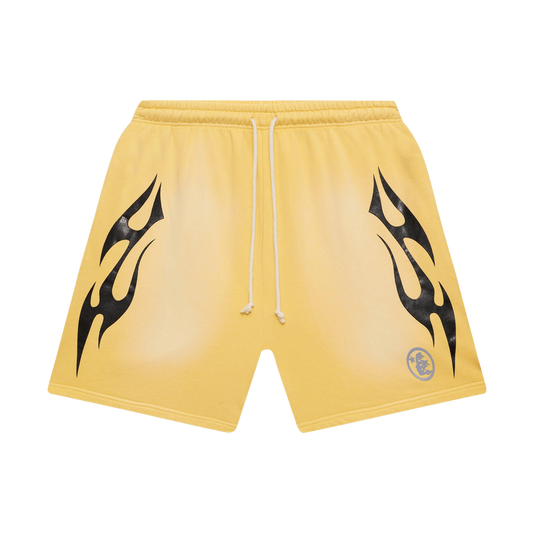Hellstar Sweat Shorts Flames | Yellow