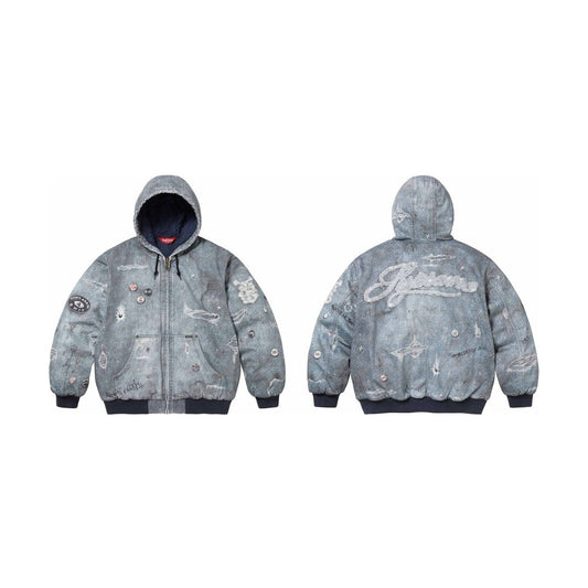 Supreme HJR Trompe L'oeil Hooded Work Jacket